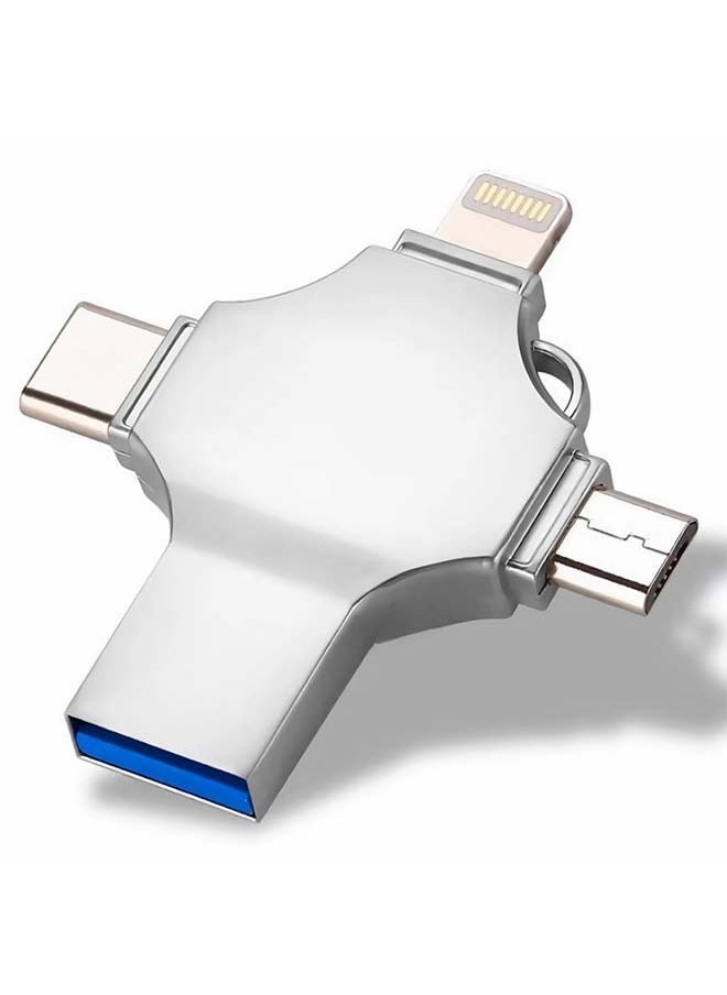 Sakulight - محرك أقراص فلاش USB سعة 128 جيجابايت 4 في 1 متوافق مع هاتف Apple - Image 1