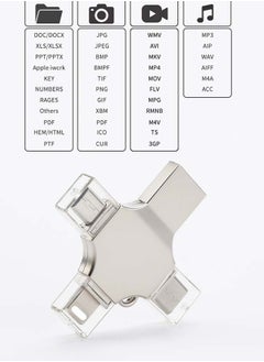Sakulight محرك أقراص فلاش USB سعة 128 جيجابايت 4 في 1 متوافق مع هاتف Apple  - Image 2