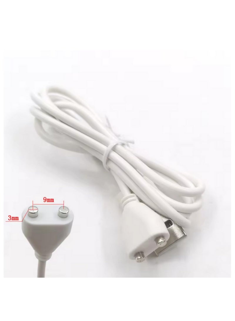 2pin Magnetic Charging Cable center spacing 9mm Magnet Suctio USB Power charger for Toys Facial Cleanser Massagers and More Devices 9mm - Image 2