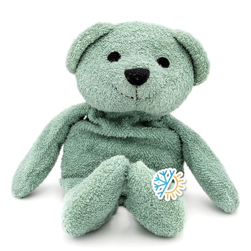 Thermal-Aid Zoo Animals - Hunter The Green Bear - Heatable Therapeutic Stuffed Animals for Kids - Hot & Cold Therapy - Ice Pack & Heating Pack - Image 1