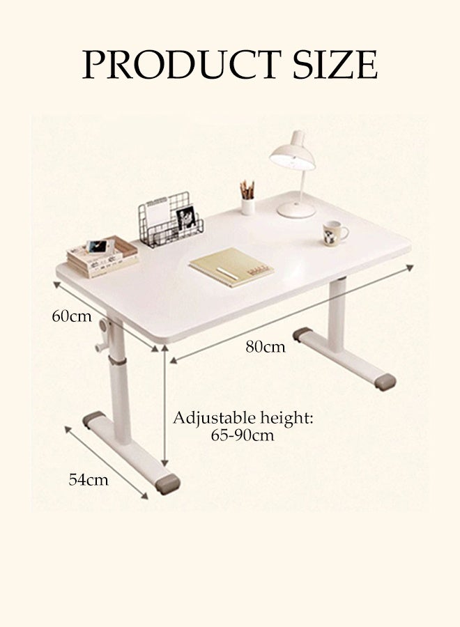 Spides Multifunctional Standing Computer Desk Adjustable Height Study Desk Hand Cranked Lifting PC Desktop Computer Table Ergonomic Design Study Writing Workstation Adjustable Height 65-90cm for Home Office, Study, Work - Image 4