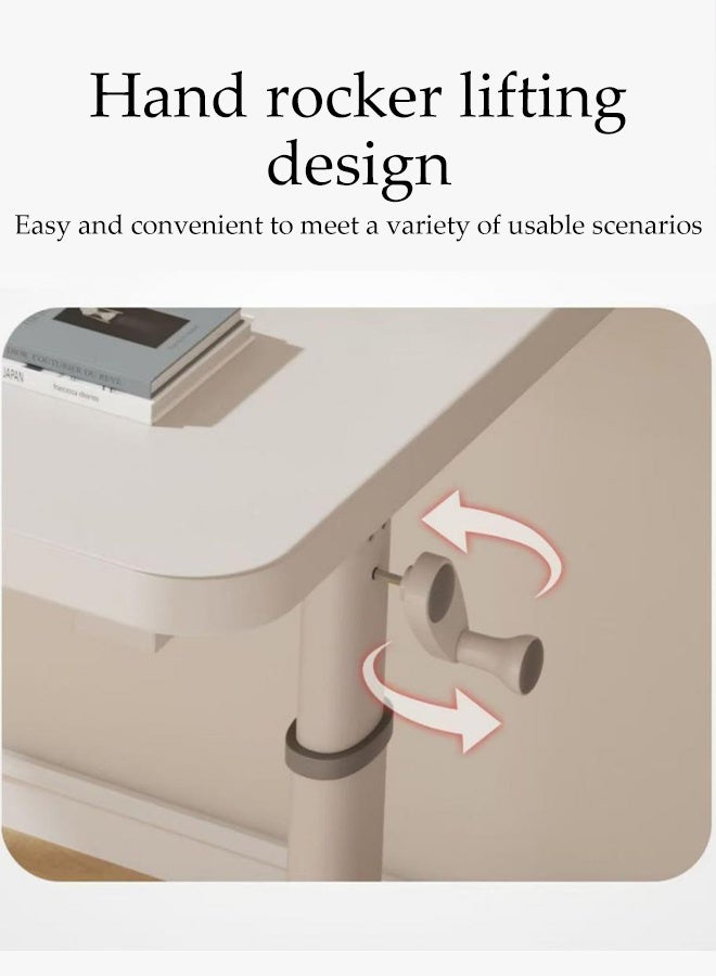 Spides Multifunctional Standing Computer Desk Adjustable Height Study Desk Hand Cranked Lifting PC Desktop Computer Table Ergonomic Design Study Writing Workstation Adjustable Height 65-90cm for Home Office, Study, Work - Image 3