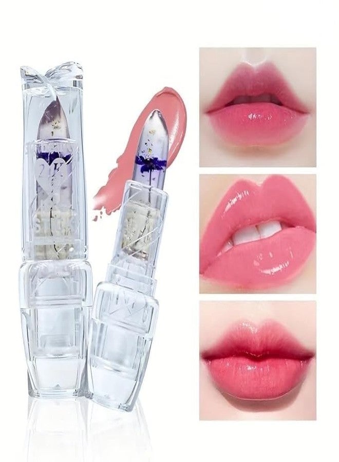 ROODILES 5-in-1 Red Lipstick & Transparent Real Flower Color-Changing Lip Balm Combo | Long-Lasting Hydration, Natural Tint & Dual Beauty Set of 2 - Image 2