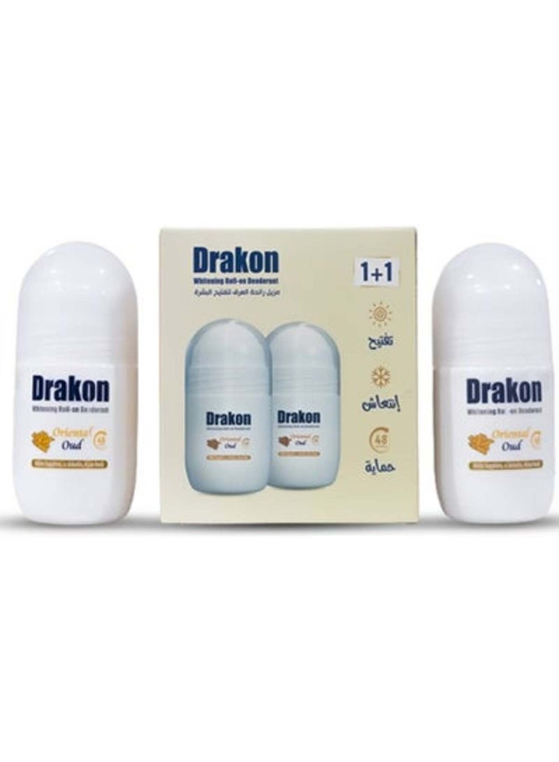 Drakon Whitening Roll On Deodorant Oriental Oud 50Ml (1+1) - Image 3