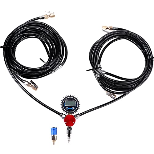 Orcair 4 Way Tire Inflation Deflation System with 4 Closed Flow Air Chuck Digital Tire Pressure Gauge for Car Trucks Off Road Vehicles-Compatible with HPA Tanks and Compressors - Image 1