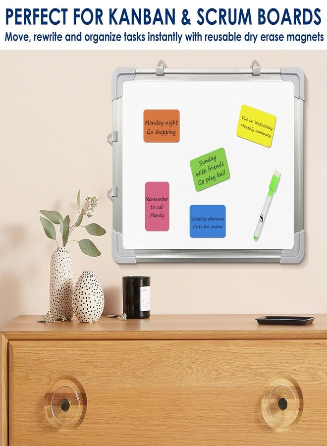 Navy Penguin Dry Erase Magnets Set - 24 Pack 3x2 in - Magnetic Name Tags for Locker, Tool Box, Whiteboard and Fridge - Write On Magnet Labels Reusable White Board Notes - Writable Magnetized Dry Wipe Strips - Image 5