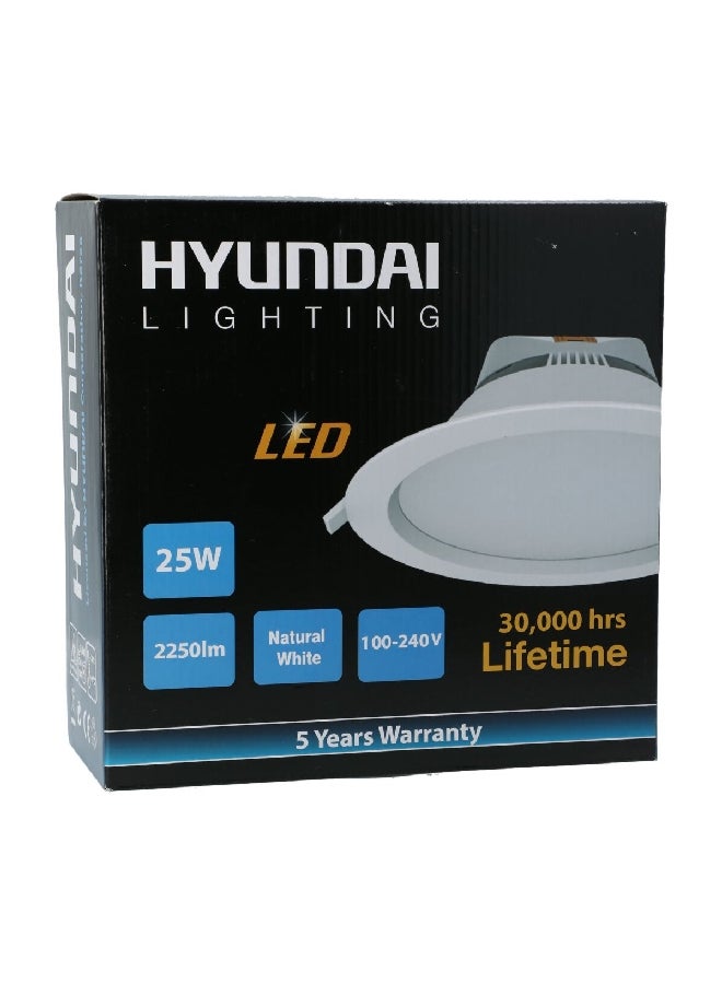 HYUNDAI 25W 4000K Adjustable Lens Led SMD Down Light Natural White 200 mm 31613033014 - Image 1