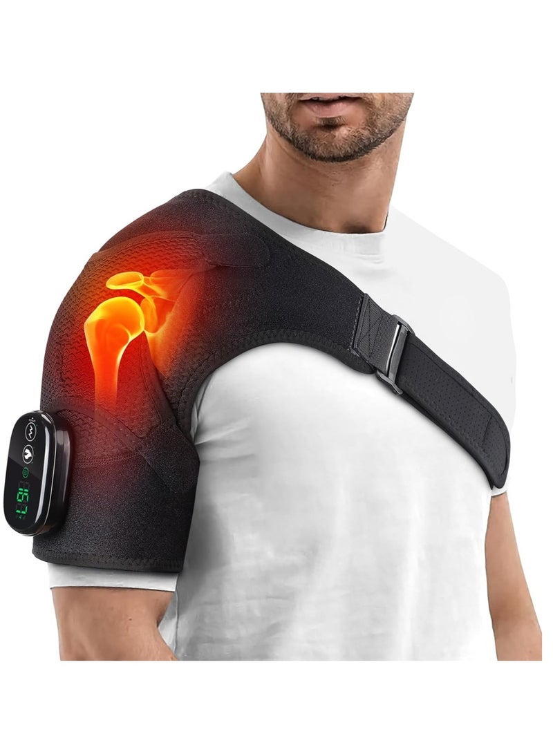 general Cordless Shoulder Heating Pad Heated Shoulder Wrap with Vibration Shoulder Massager Heated Shoulder Brace for Unisex - Image 1