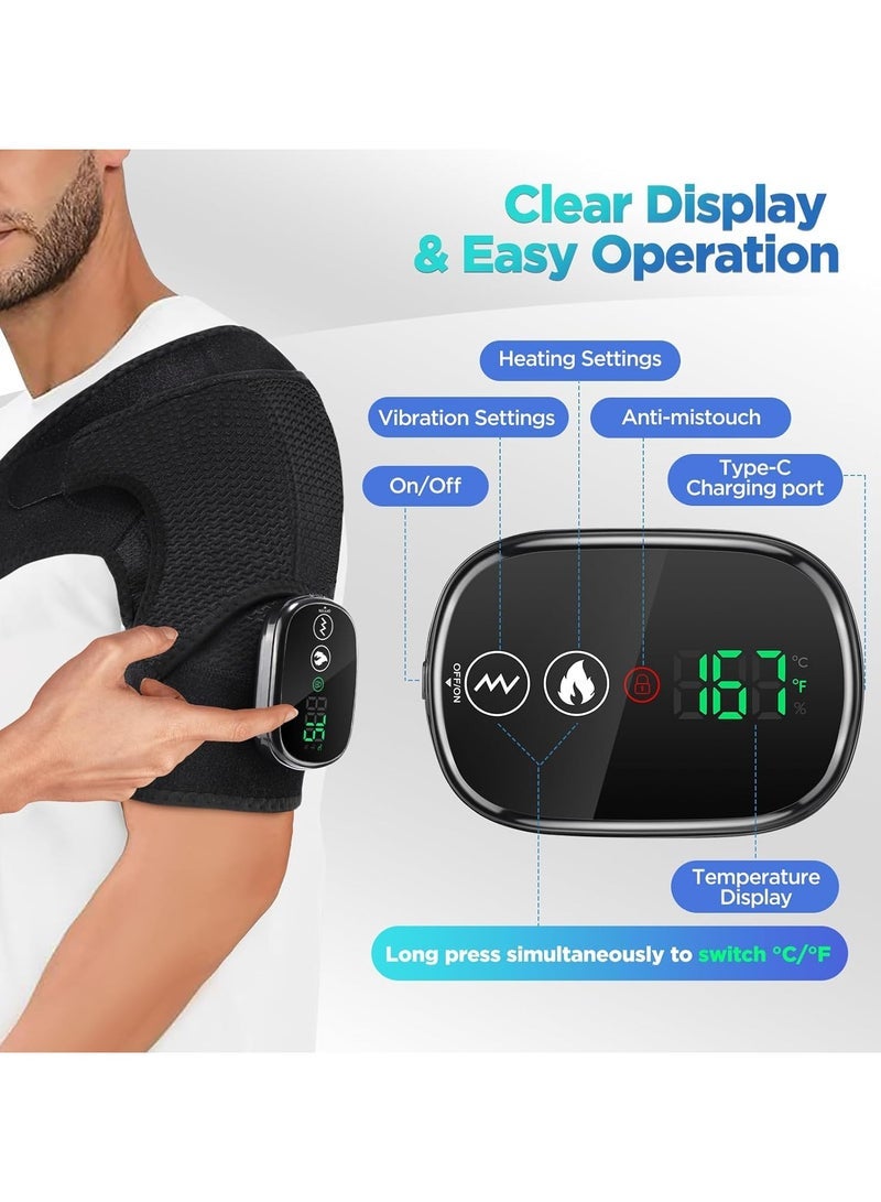 general Cordless Shoulder Heating Pad Heated Shoulder Wrap with Vibration Shoulder Massager Heated Shoulder Brace for Unisex - Image 5