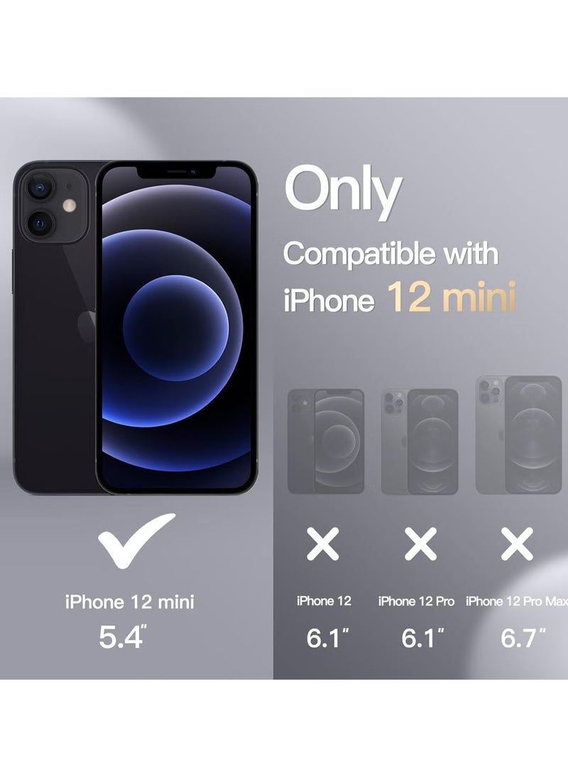 دوسالا جراب iPhone 12 Mini، جراب هاتف من السيليكون السائل لهاتف iPhone 12 Mini مقاس 5.4 بوصة، غطاء واقٍ ناعم حريري ملون (أسود) - Image 2