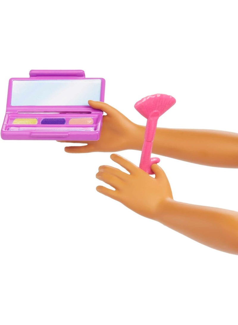 Barbie Makeup Artist Doll with Teal Hair and Career-Themed Accessories Like Palette and Brush - Image 5