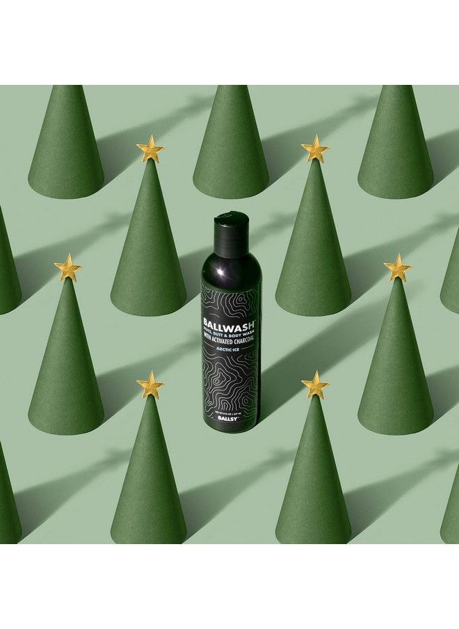 Ballsy - Ballwash Holiday Scent Charcoal Body Wash For Men Natural Soap Moisturizing Shower Gel W/Coconut Oil And Aloe Vera Arctic Ice 8 Fl Oz - Image 1