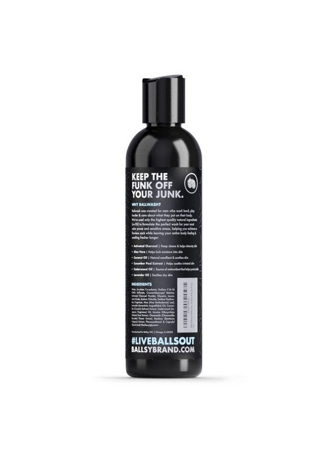 Ballsy - Ballwash Holiday Scent Charcoal Body Wash For Men Natural Soap Moisturizing Shower Gel W/Coconut Oil And Aloe Vera Arctic Ice 8 Fl Oz - Image 1