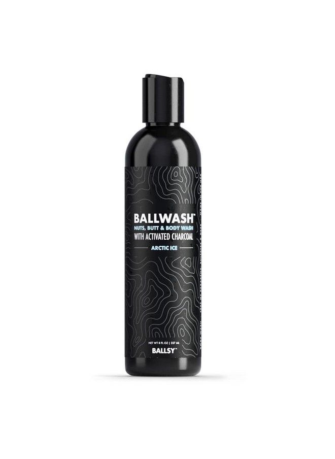 Ballsy - Ballwash Holiday Scent Charcoal Body Wash For Men Natural Soap Moisturizing Shower Gel W/Coconut Oil And Aloe Vera Arctic Ice 8 Fl Oz - Image 1