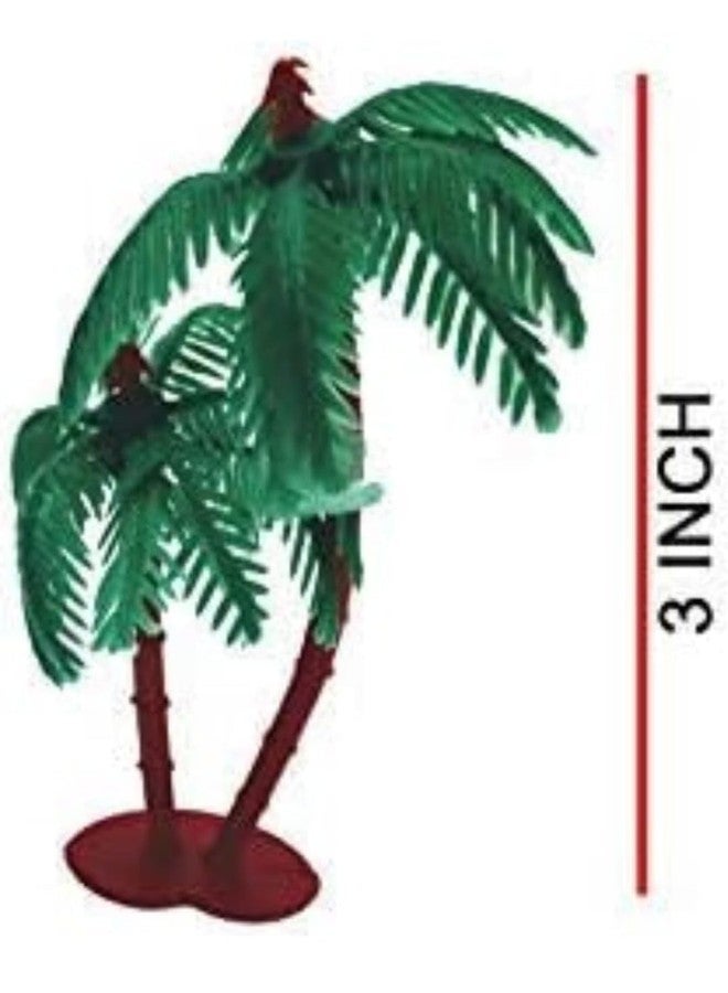 WAAOME (10 Pcs Tree Artificial Mini Coconut Tree for Project Making Art and Craft Green Tree use Project Work (10 Pieces, 3inch)(AXY7) - Image 3