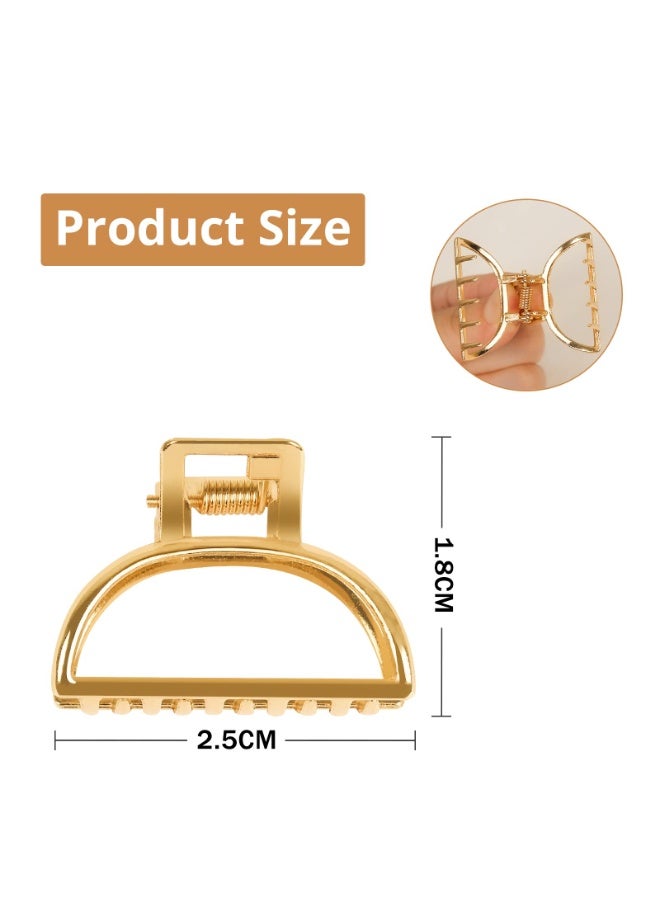 Small Gold Hair Clips, 10 Pack Mini Hair Claw Clips for Women Thick Thin Hair, Metal Hair Accessories, Nonslip Bangs Pins Hair Accessories for Women Girls - Image 3