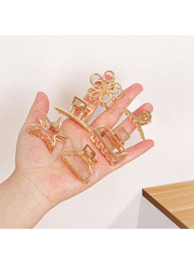 Small Gold Hair Clips, 10 Pack Mini Hair Claw Clips for Women Thick Thin Hair, Metal Hair Accessories, Nonslip Bangs Pins Hair Accessories for Women Girls - Image 5