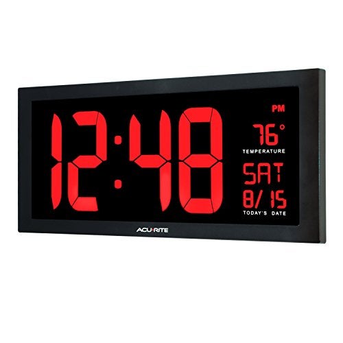 AcuRite 75100C 18-Inch Large Led Clock with Indoor Temperature - Image 2