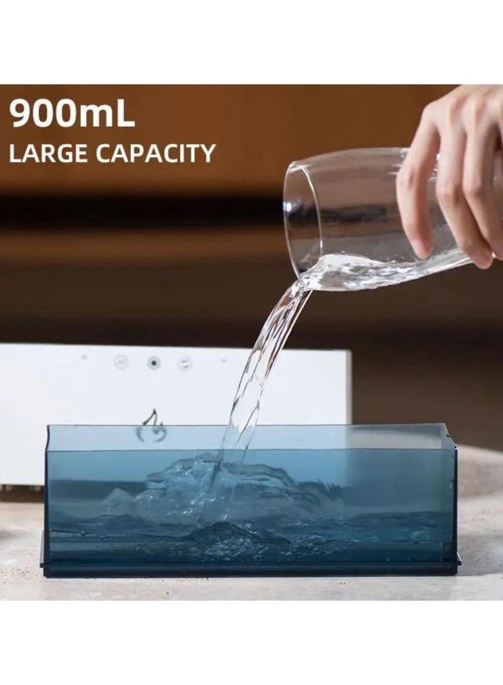 فواحة بخار كهربائيةوموزع روائح عطرية ومرطب هواء بالزيوت العطرية مع ضوء LED ألوان بسعه 900مل - Image 4