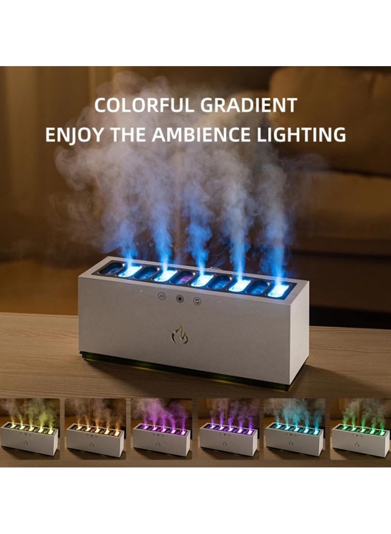 فواحة بخار كهربائيةوموزع روائح عطرية ومرطب هواء بالزيوت العطرية مع ضوء LED ألوان بسعه 900مل - Image 3