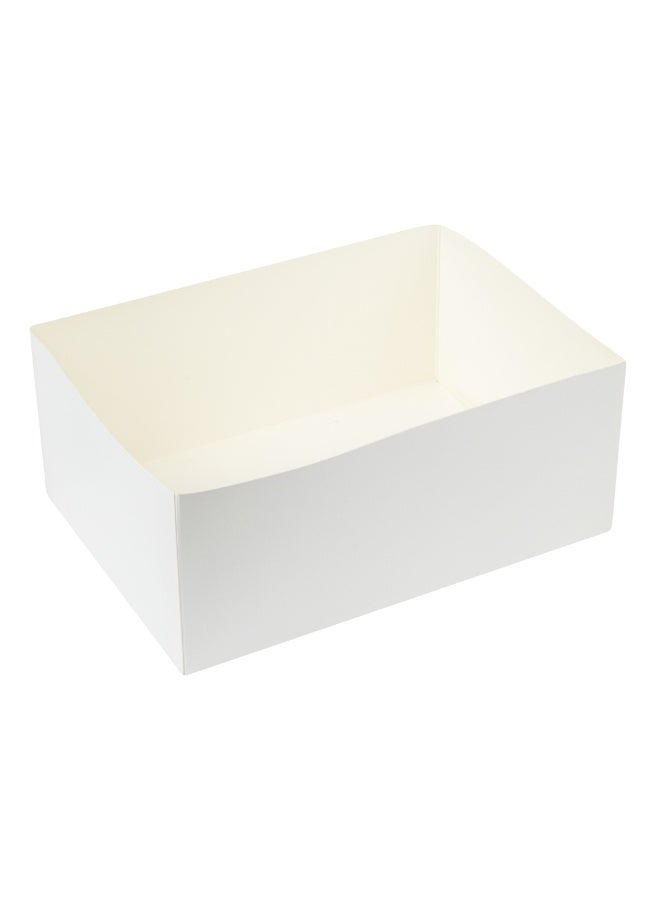 Restaurantware Bio Tek 8.4 x 6 x 3.5 Inch Burger Trays, 100 Disposable Paper Food Trays - Recyclable, Sturdy, White Paper Movie Snack Trays, For Meals, Snacks, And Baked Goods - Image 1