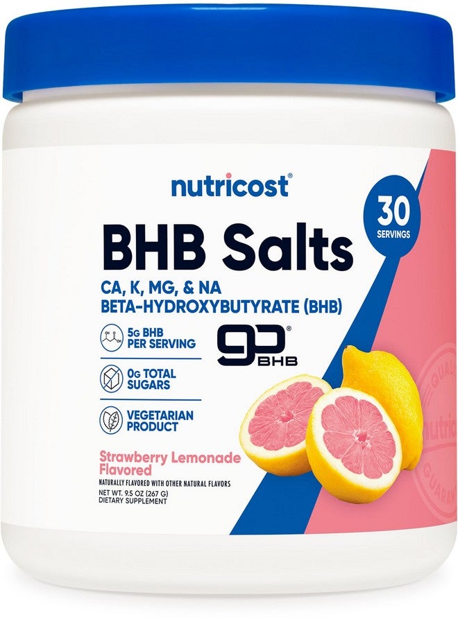 Nutricost BHB Salts Drink Mix (30 Servings, Strawberry Lemonade Flavored) (5G BHB Per Serving) - 0G Total Sugars, Vegetarian Product - Image 1