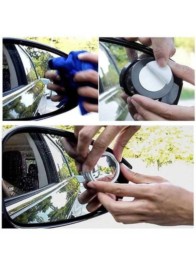 2pcs Black Wide Angle Convex Rear View Mirrors Blind Spot For Car Truck SUV - Image 5