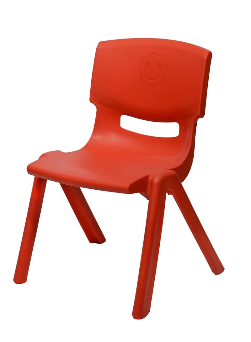 كرسي بلاستيكي متعدد الاستخدامات، أحمر - Image 1