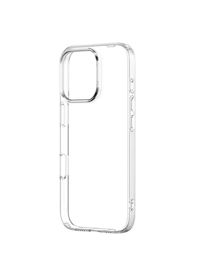 جراب هاتف ZGA شفاف مقاوم للصدمات من مادة TPU لهاتف iPhone 16 Pro (شفاف)