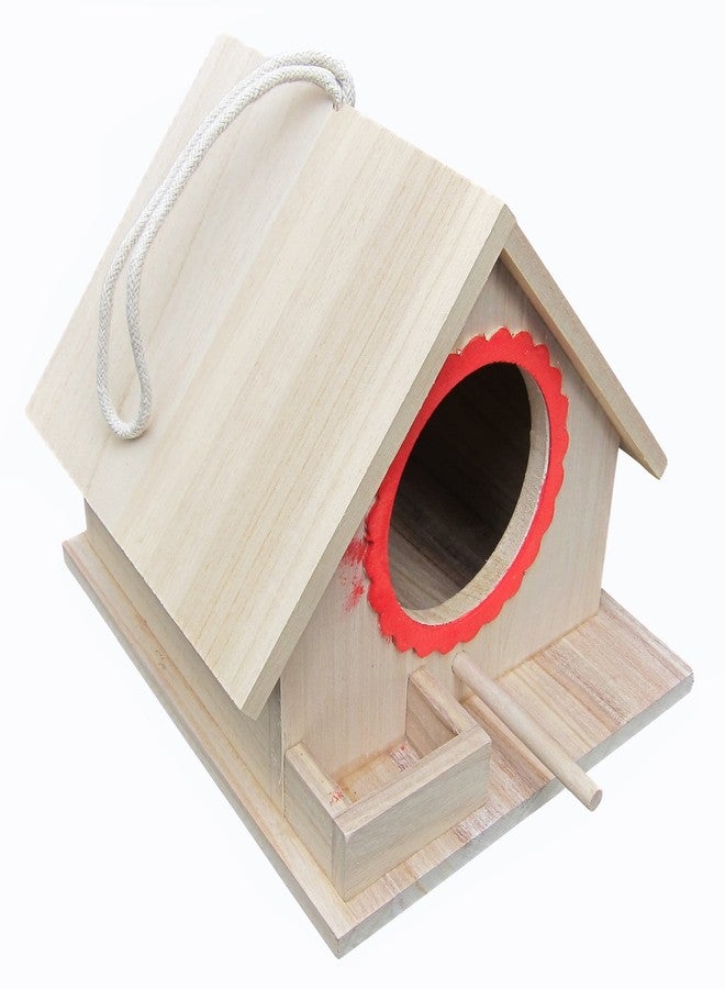 FITOOL Bird Feeding House, Bird Nesting Box, Assembled(Ready to USE),for Big Birds Like Parrot, Cockatiel, Budgie, Parakeet as Well as Small Birds Like Sparrow, Tit, Lark etc - Image 1