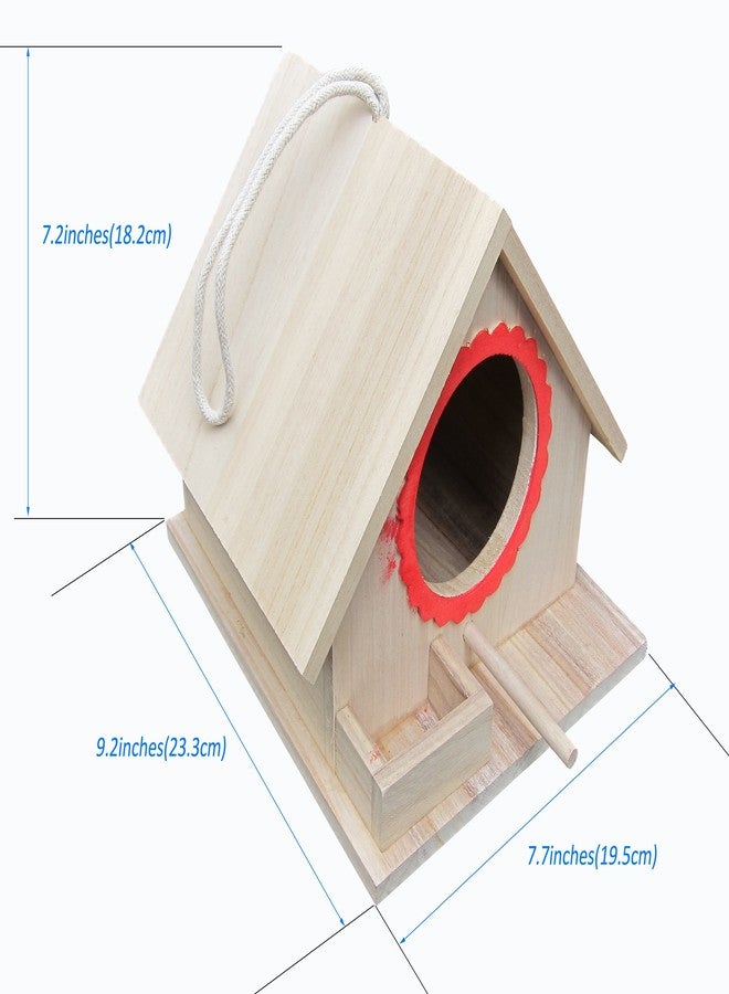 FITOOL Bird Feeding House, Bird Nesting Box, Assembled(Ready to USE),for Big Birds Like Parrot, Cockatiel, Budgie, Parakeet as Well as Small Birds Like Sparrow, Tit, Lark etc - Image 3