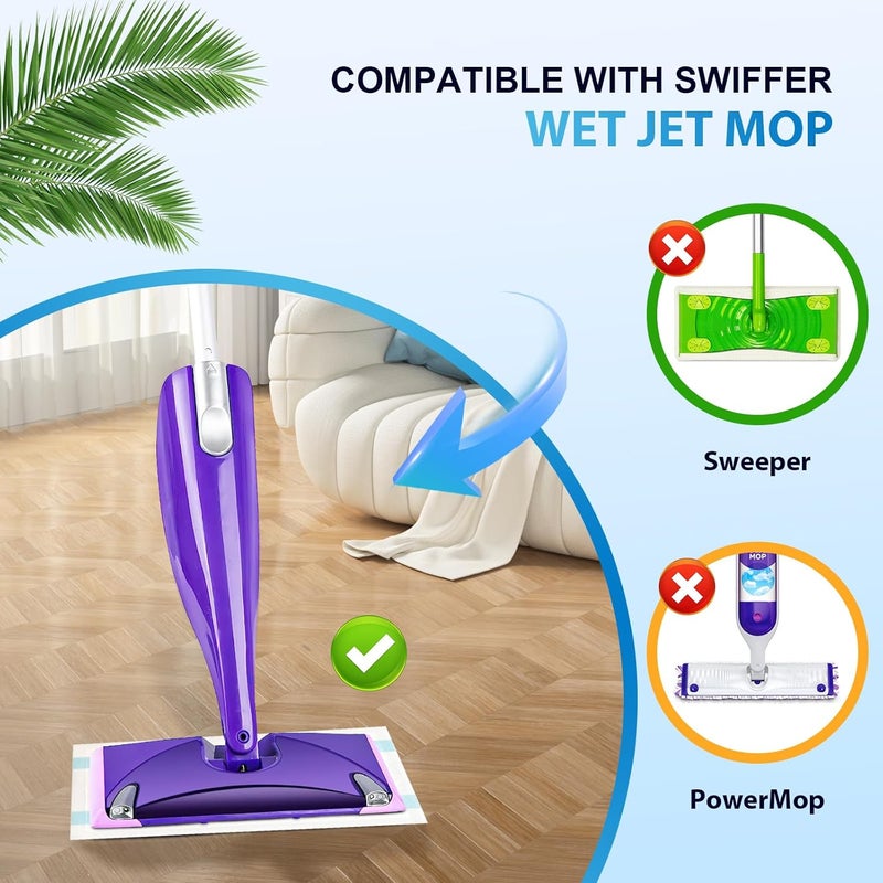 Bpbdzz 20 Count Wet Jet Pads Refill, Compatible with Swiffer WetJet Spray Mop, Super Absorbent Disposable Cleaning Pads for All Floor Types - Image 2