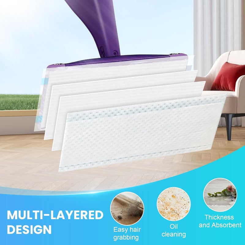 Bpbdzz 20 Count Wet Jet Pads Refill, Compatible with Swiffer WetJet Spray Mop, Super Absorbent Disposable Cleaning Pads for All Floor Types - Image 3