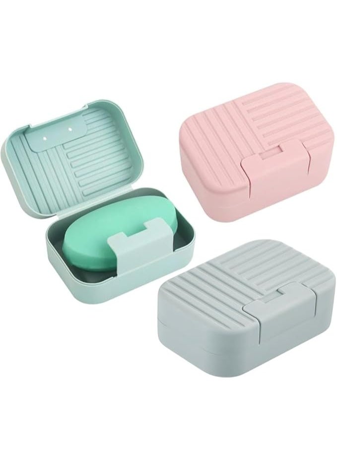 Travel Soap Box Sealed Plastic Soap Holder for Home Shower Bathroom - Assorted Colors - Image 1