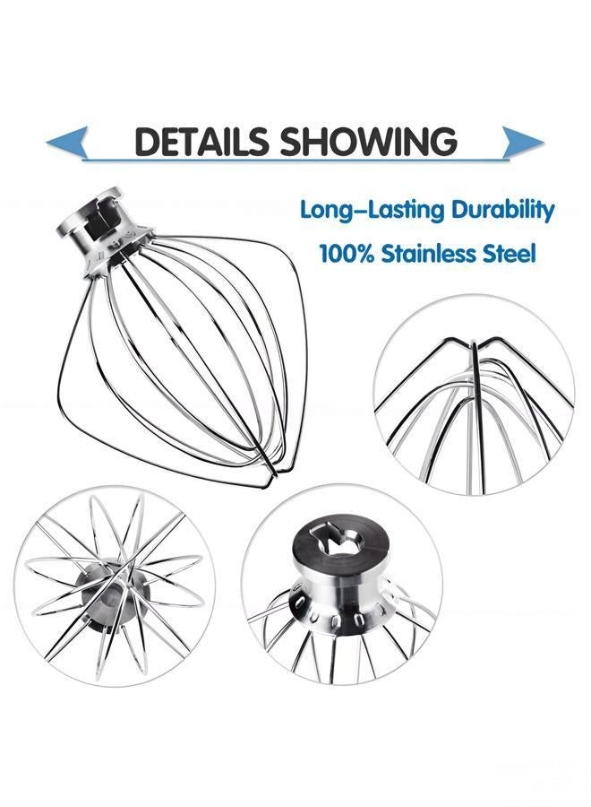 DOUGEI Stainless Steel 6-Wire Whip Attachment for KitchenAid 4.5 and 5 Quart Tilt-Head Stand Mixer, K45WW Whisk Attachment, Balloon Whisk, Heavy Duty, Dishwasher Safe - Image 4