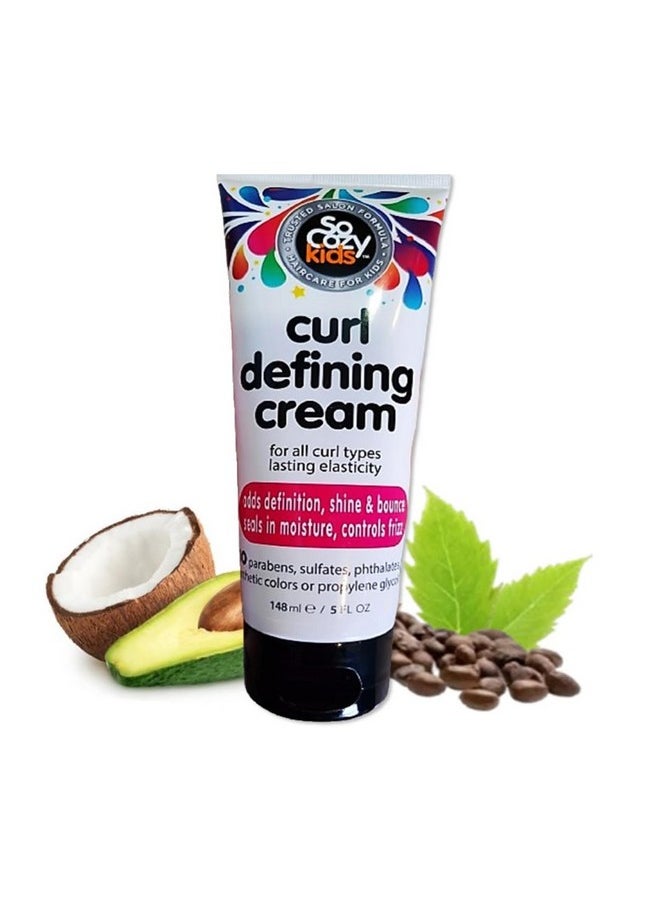 SO COZY So Cozy Curl Defining Cream (5 Fl Oz) Kids Curl Cream for Curly Hair, Adds Definition, Shine & Bounce, Hair Cream for Wavy, Coily and Curly Hair, Enriched with Vitamins, Castor Seed, & Avocado Oil  - Image 1