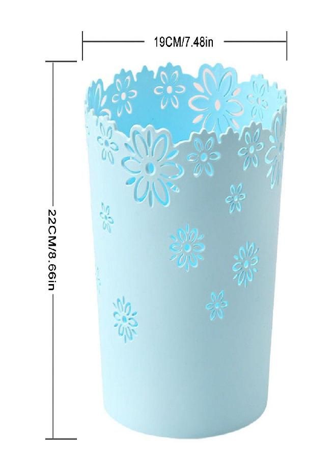 HMANE Wastebasket, Hollow Flower Shape Plastic Lidless Wastepaper Baskets Trash Can - M - Image 1