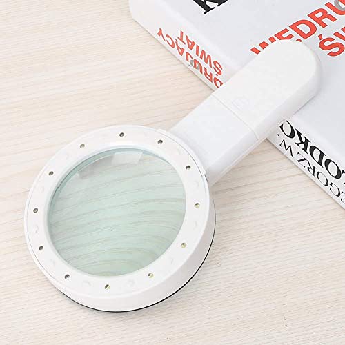 ZURATO Magnifying Glass 30X, Large Magnifier with Light, LED Illuminated & Handheld, Premium High Power Magnify Glass for Reading Books, Newspaper, Seniors, Macular Degeneration, Stamps - Image 2