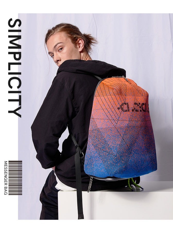 KINGSONS - Flyknit fabric contrast gradient backpack - Image 1