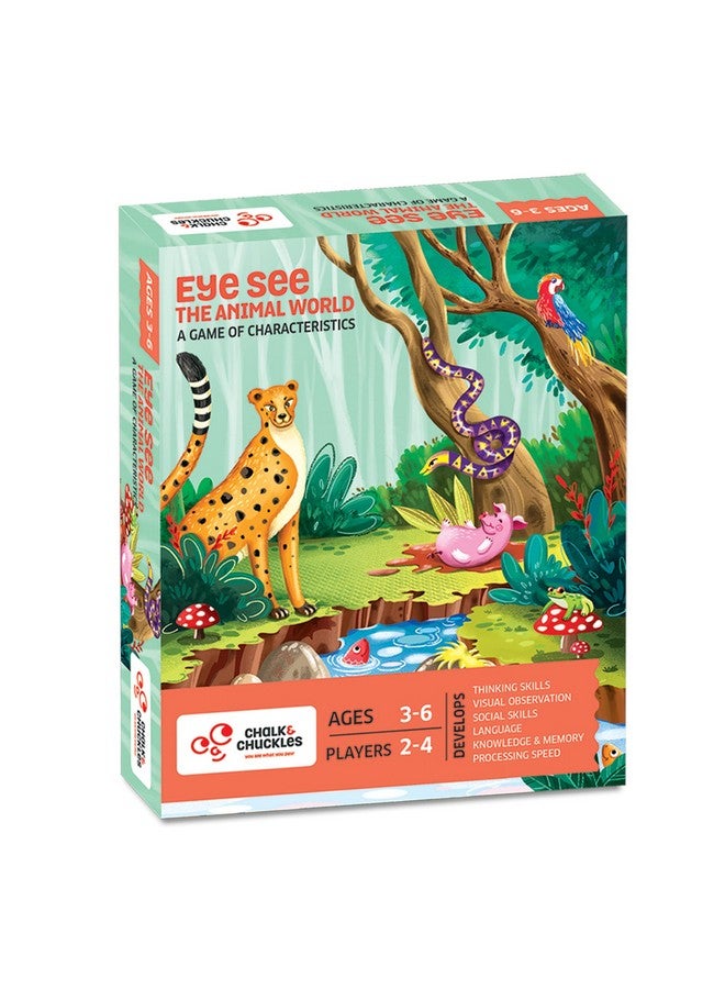 Chalk and Chuckles Educational Game- Eye See Animal World, Gifts for Kids Age 3-6, Super Fun Learning Toys for Boys, Girls 4, 5 Years - Image 1