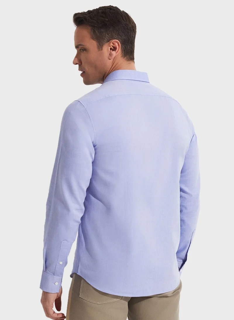 JUNE Striped Slim Fit Shirt