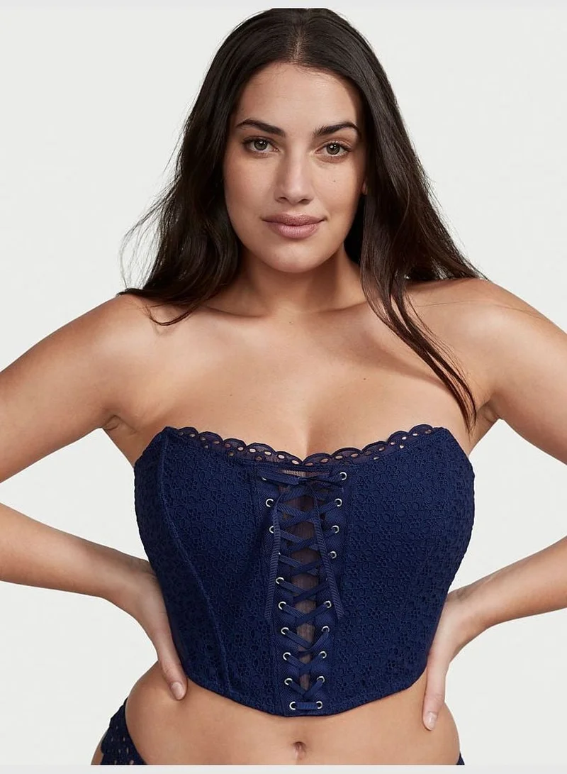 Victoria's Secret Eyelet Lace Strapless Corset Top