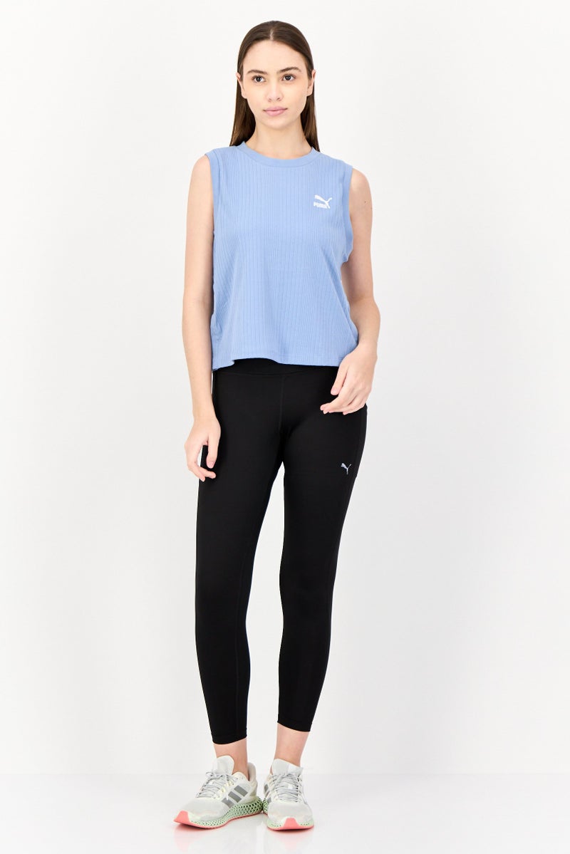 PUMA تي شيرت تدريب بلا أكمام للنساء، أزرق - Image 4