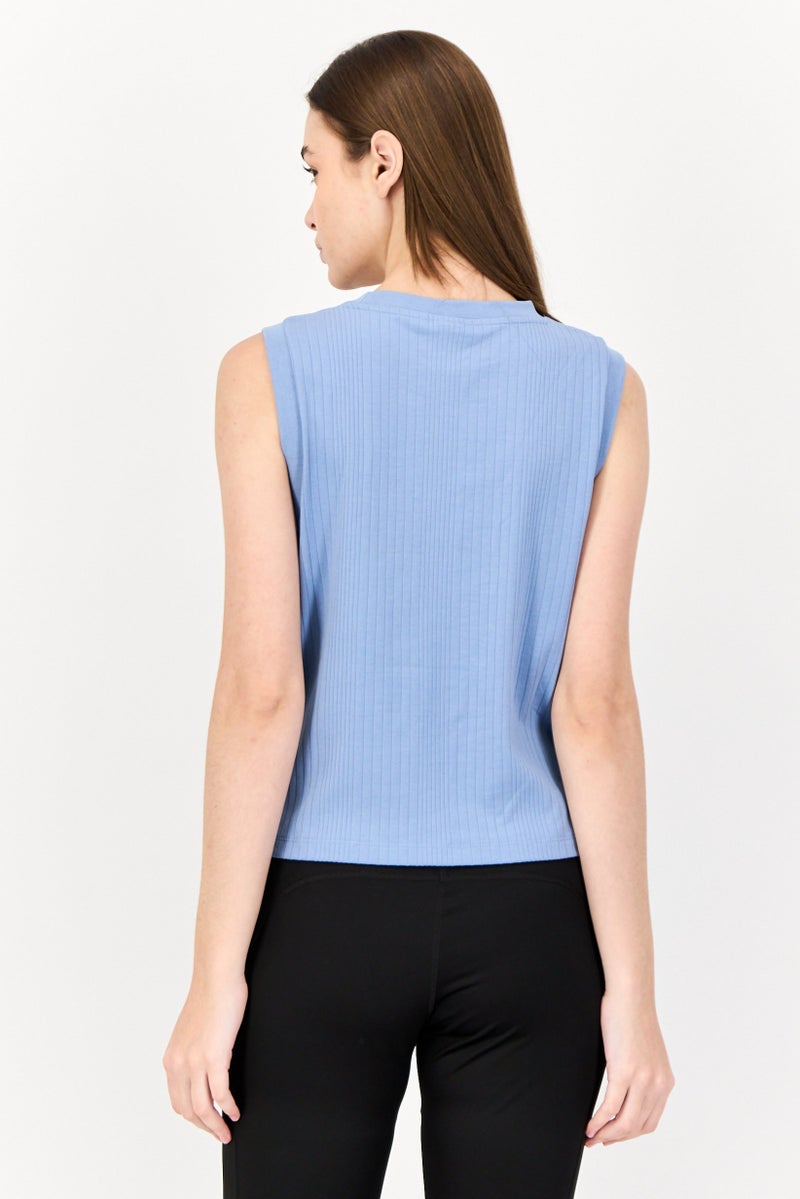 PUMA تي شيرت تدريب بلا أكمام للنساء، أزرق - Image 3