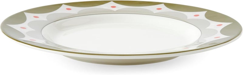 Spode Spode Kit Kemp 875 Geo Salad Plate  Geometric Abstract Design  Porcelain  Dishwasher and Microwave Safe  Ideal for Appetizers Dessert Snacks  Versatile Serving  Home  Gathering Use  - Image 5