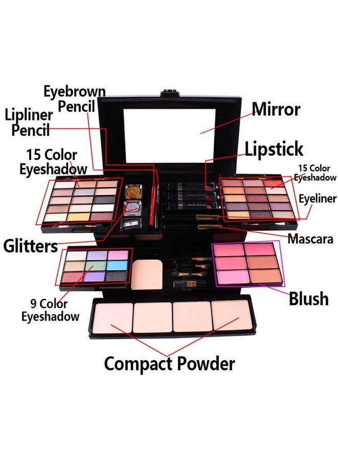 Joyeee Allinone Makeup Gift Set Carry All Makeup Kit Women Full Kit With Makeup Bag Concealer Lipgloss Lipstick Blush Foundation Face Powder Eyeshadow Palette Cosmetic Palette 8 - Image 2