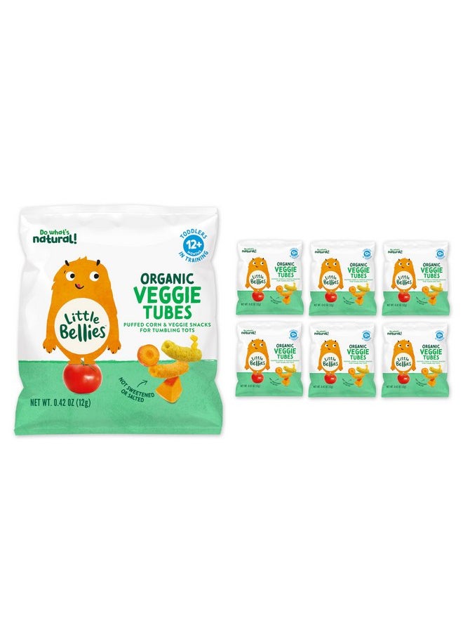 Little Bellies - Little Bellies Organic Veggie Tubes Toddler Snack (Pack of 7 x 0.42 oz Individual Packs) - Image 1