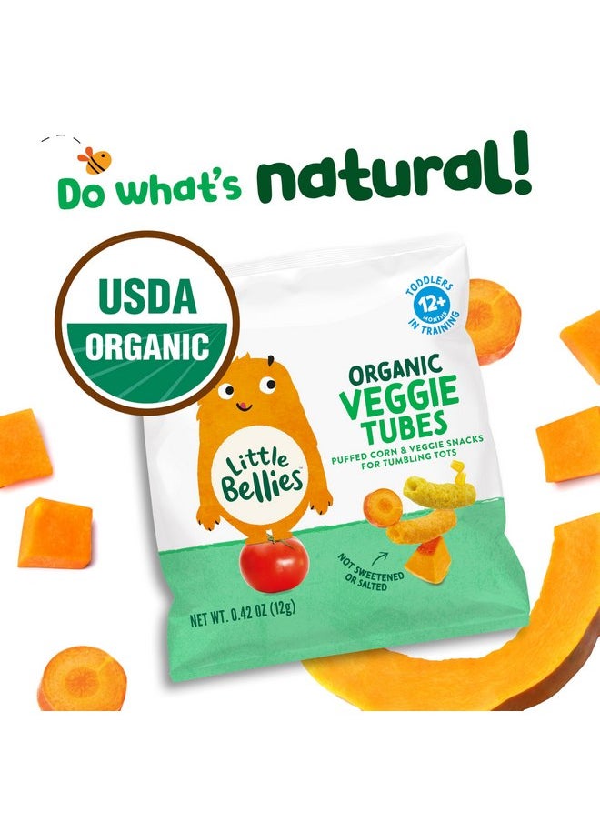Little Bellies - Little Bellies Organic Veggie Tubes Toddler Snack (Pack of 7 x 0.42 oz Individual Packs) - Image 1