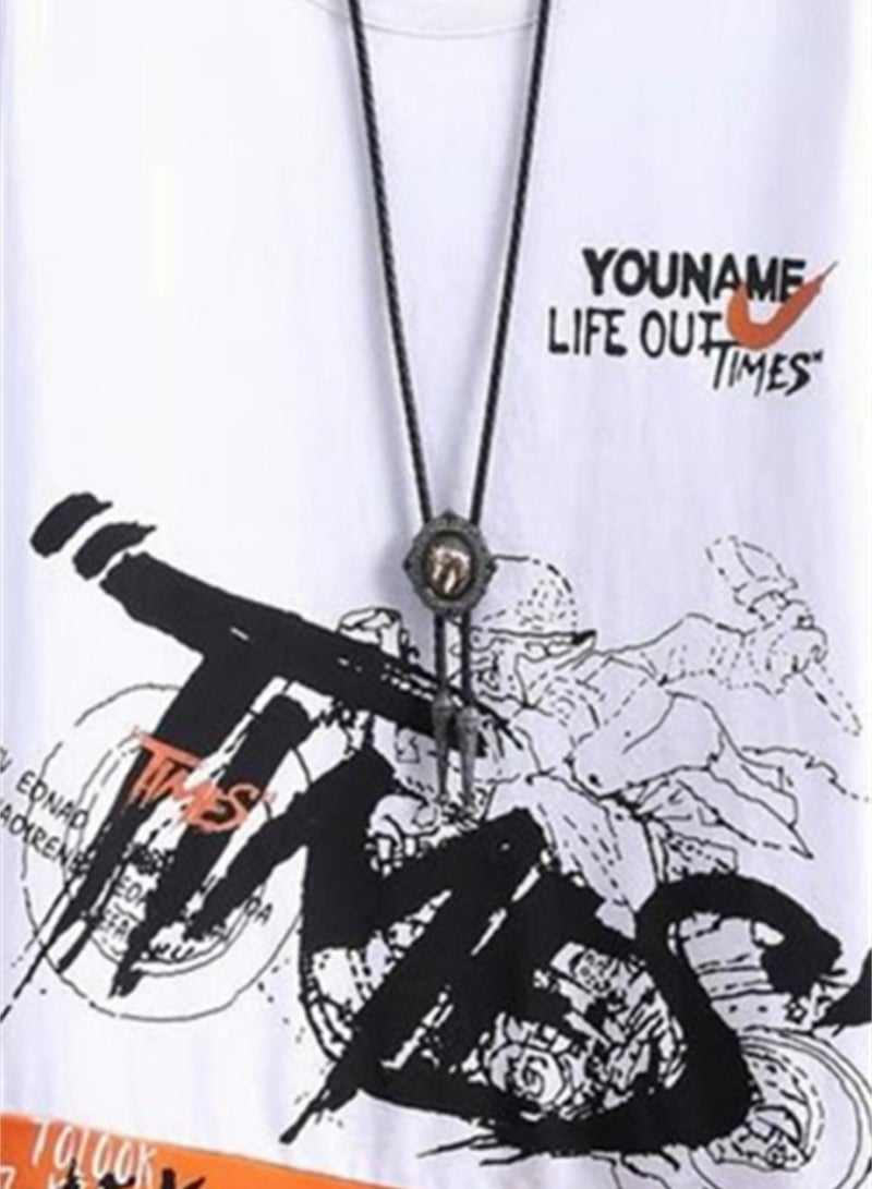 Short-sleeved T-shirt men's summer new slim-fitting round neck men's half-sleeved student T-shirt - Image 3
