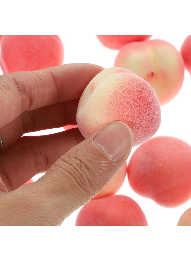 KASTWAVE Ultra Realistic Artificial Peach Premium Foam Miniature Fruit Lifelike Pink Decor & Photography Prop Ideal For Home Display Dollhouse Kids Education (3.5Cm 12 Pcs) - Image 3